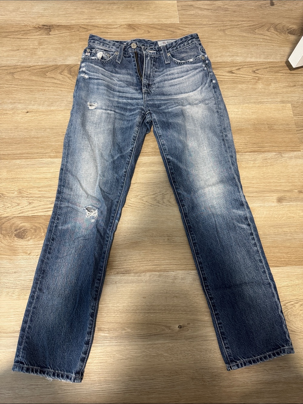 Adriano Goldschmied The Isabelle High Rise Straight Crop Jeans AG-ed Denim 24r